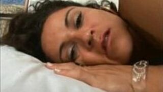 Sexy shemale babe Monica Rodrigues masturbating porn video