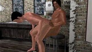 This sexy pair of big cocked 3D studs are having anal sex porn video